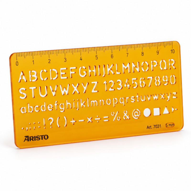 Aristo cijfer- en lettersjabloon 5 mm