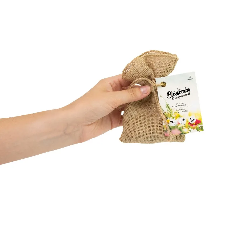 Bag Jute 5 Blossombs - Hangtag NL/FR