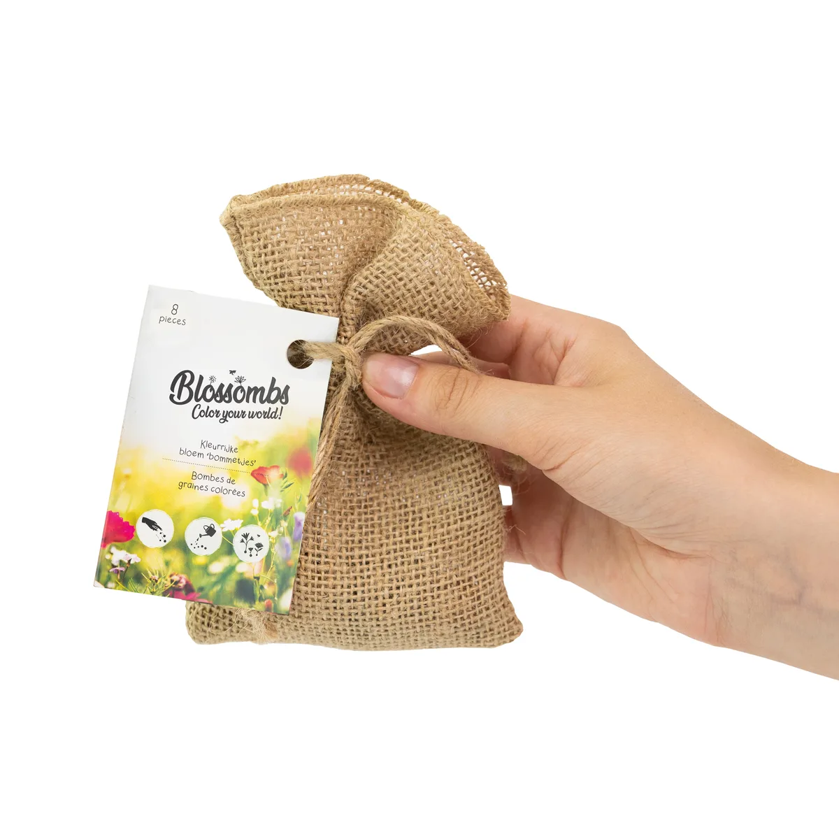 Bag Jute 8 Blossombs - Hangtag NL/FR