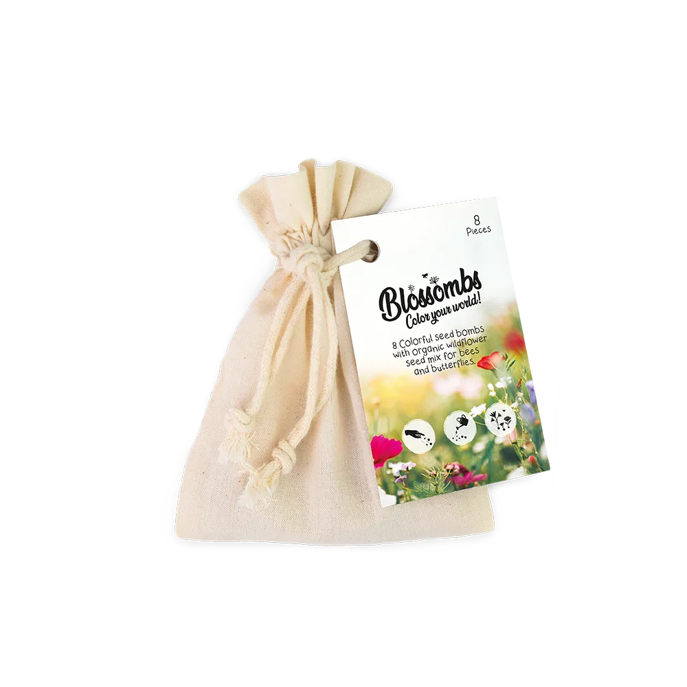 Bag Organic Cotton 8 Blossombs - Hangtag NL/FR