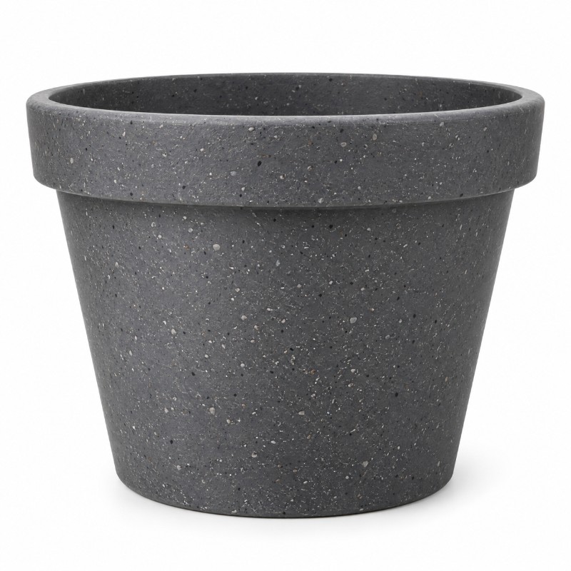 Bloempot 40 cm gerecycled kunststof - 3 stuks
