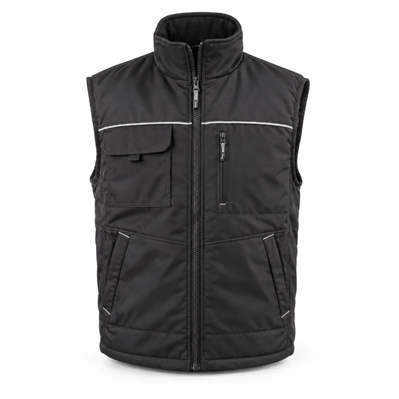 Bodywarmer gevoerd met logo - 10 stuks