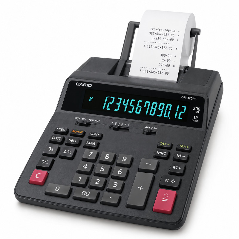 Casio DR-320RE bureaurekenmachine met printer