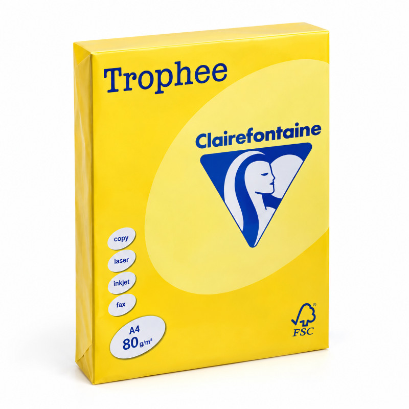 Clairefontaine Trophee A4 gekleurd papier geel - 500 vel