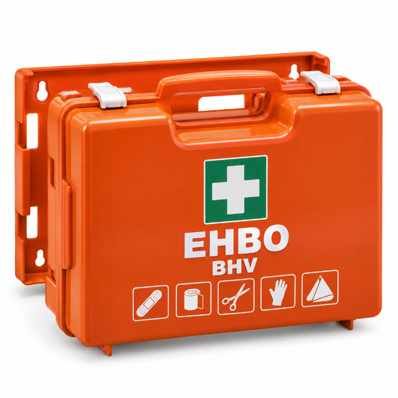 EHBO-koffer BHV compleet met wandhouder