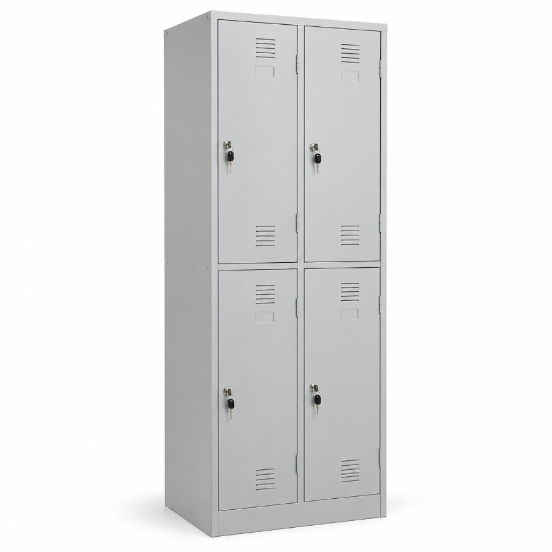 Garderobelocker 4 deuren met cilinderslot