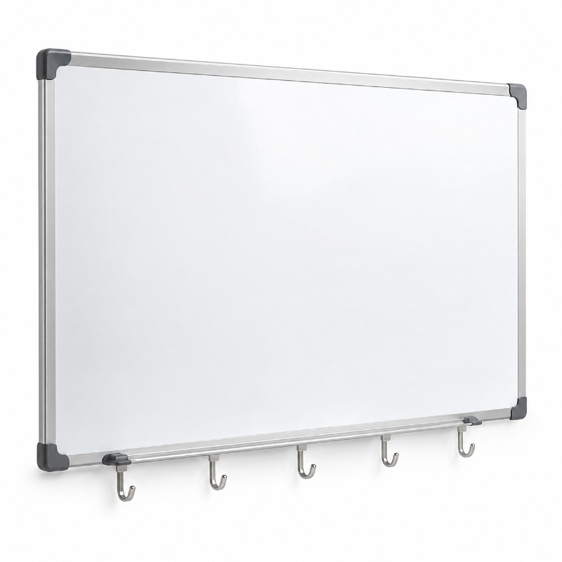 Geëmailleerd whiteboard met haken