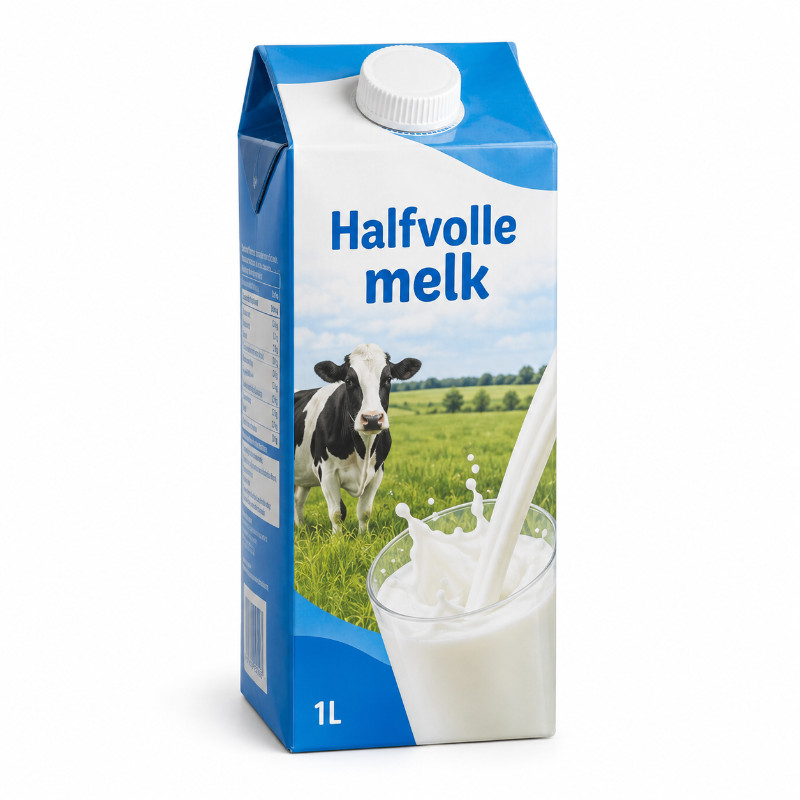 Halfvolle melk 1 liter - 12 stuks