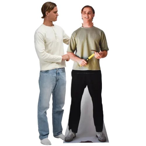 Kartonnen bedrukt levensgroot figuur