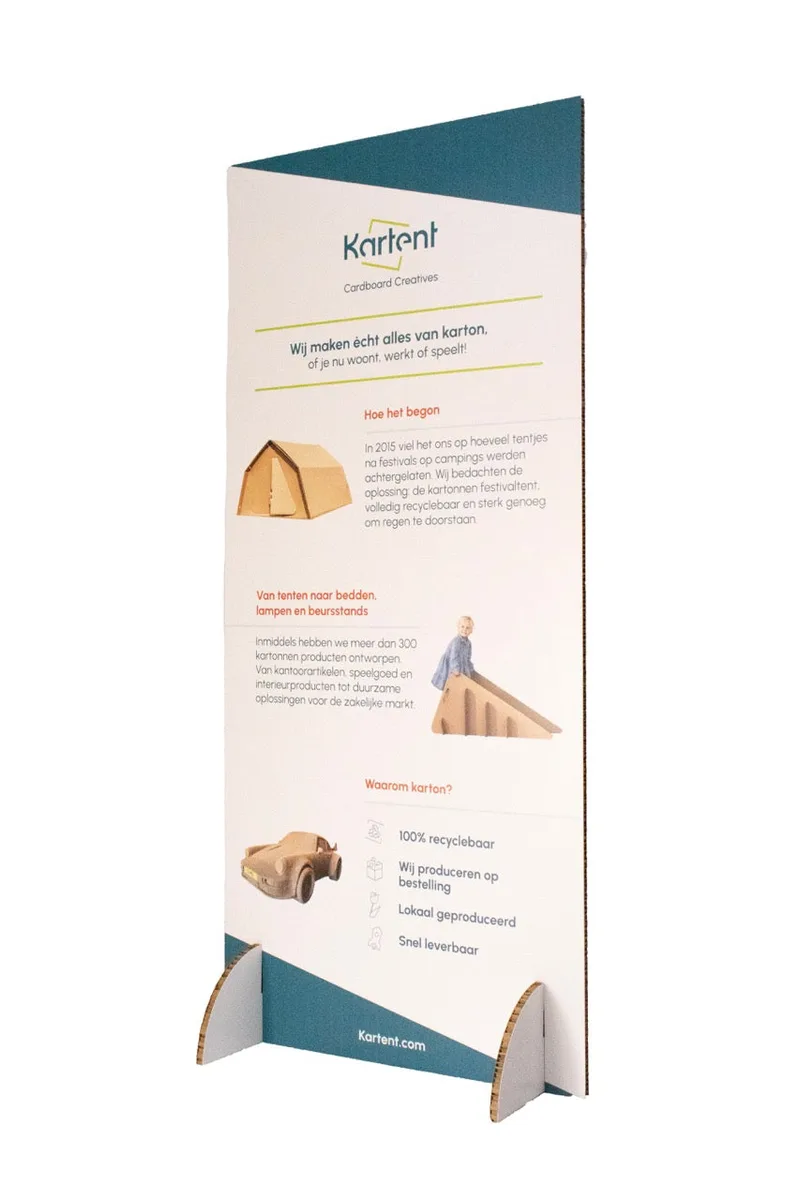 Kartonnen bedrukte scheidingswand