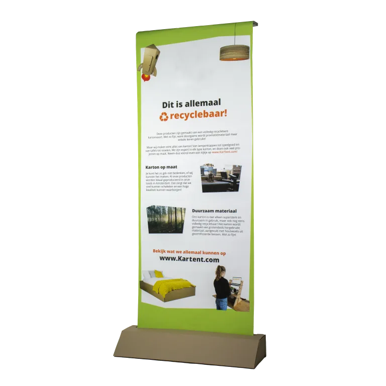Kartonnen roll-up banner