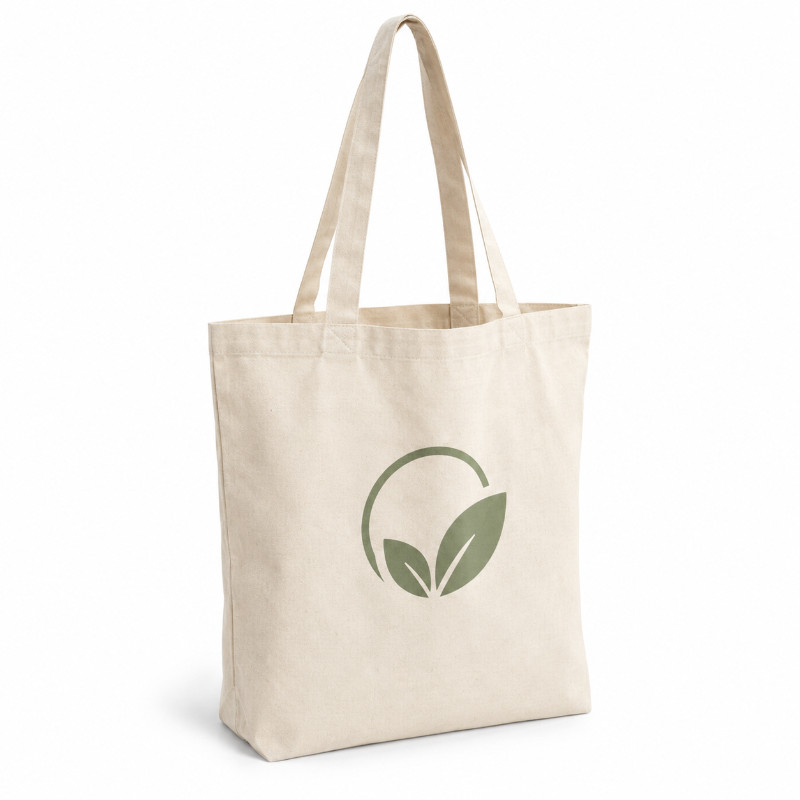 Katoenen shopper met logo - 100 stuks