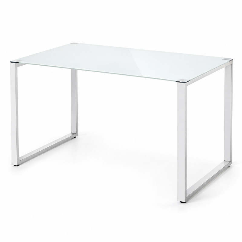 Nobo Diamond glasbord 100x65 cm wit