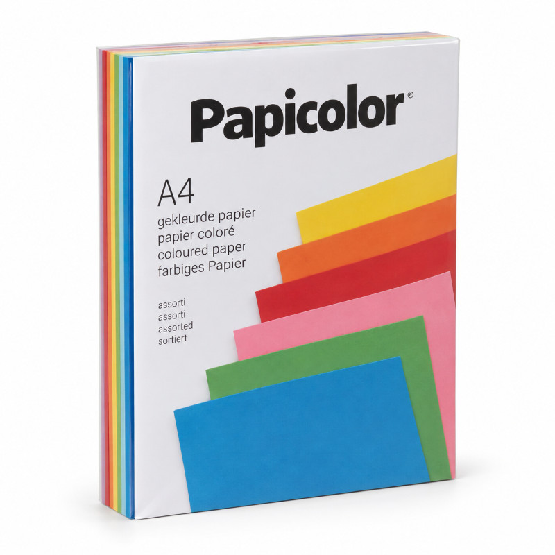 Papicolor A4 gekleurd papier assorti - 100 vel