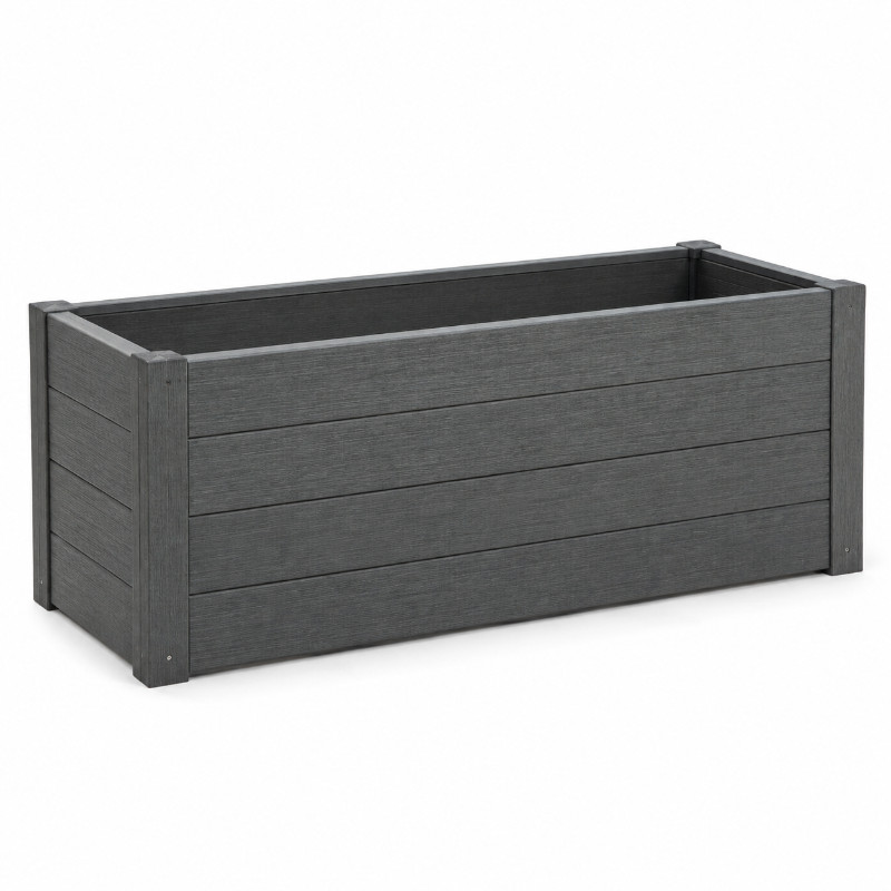 Plantenbak buiten 100x40 cm gerecycled kunststof