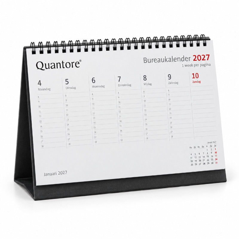 Quantore bureaukalender 2027 - 1 week per pagina