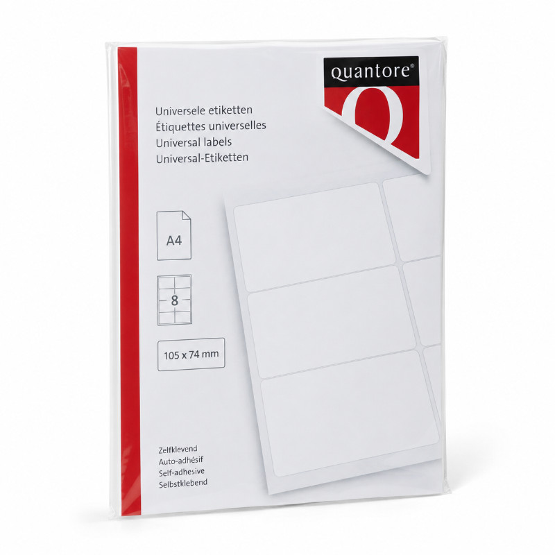 Quantore universele etiketten 105x74 mm - 800 stuks