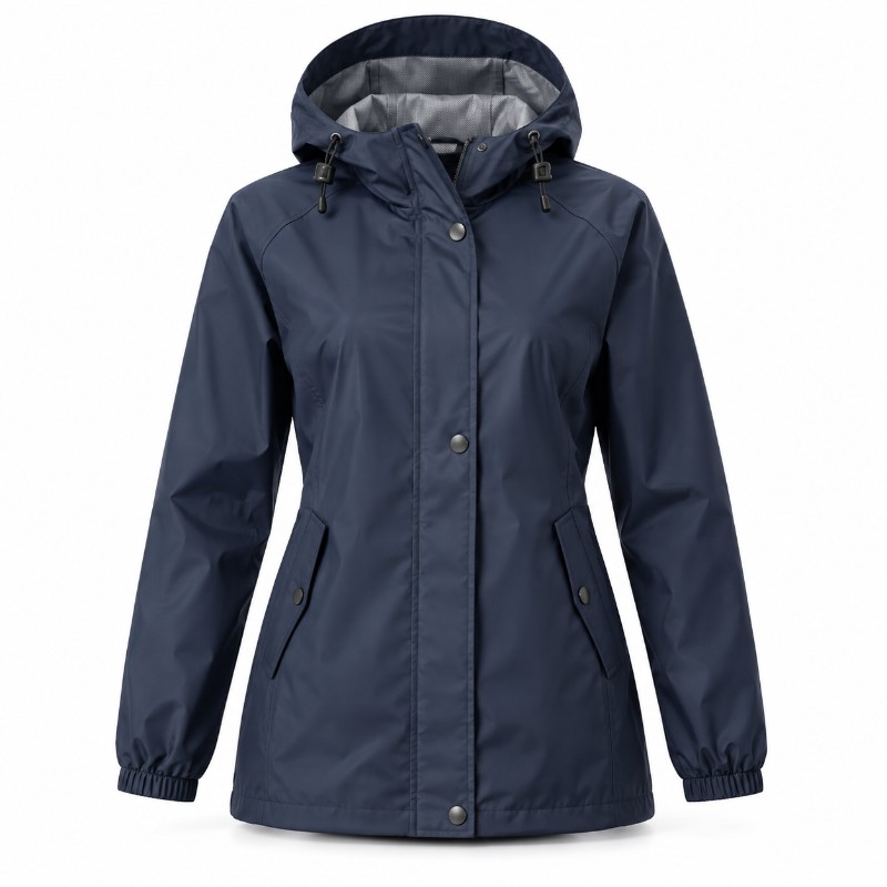 Regenjas ademend met capuchon