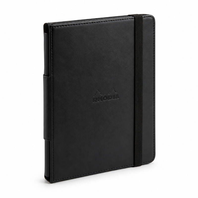 Rhodia etui met elastiek zwart
