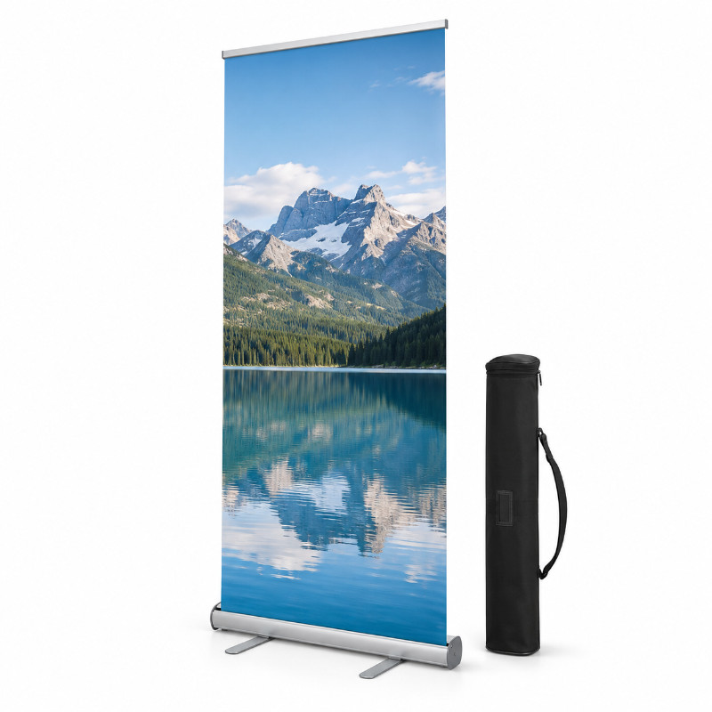 Roll-up banner 85x200 cm met koffer