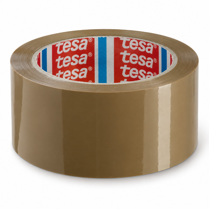 Tesa verpakkingstape 50 mm x 66 m bruin - 6 stuks