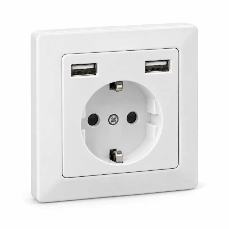 USB-wandcontactdoos met 2 poorten