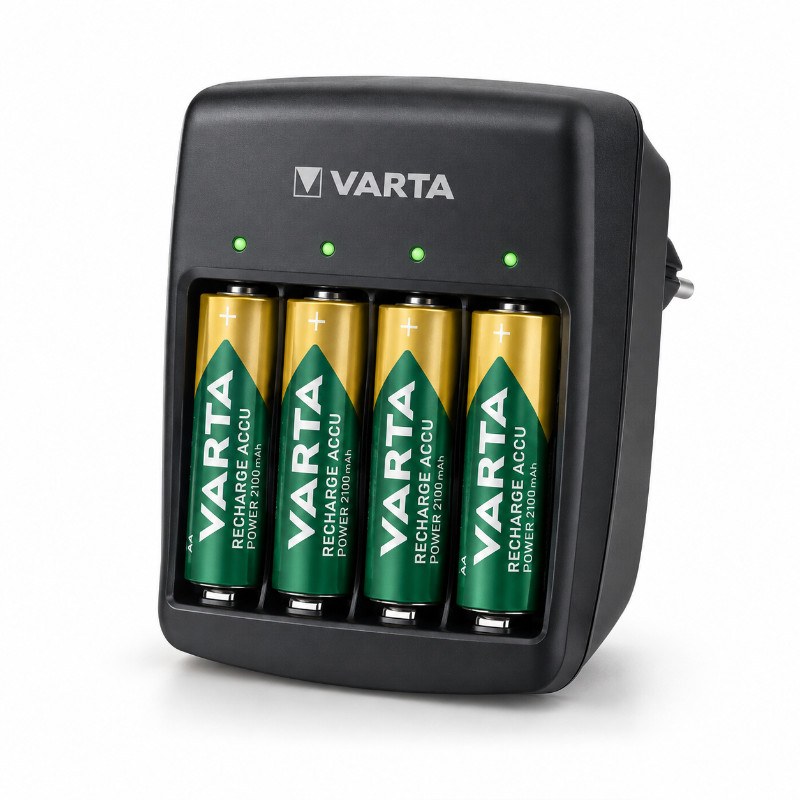 VARTA batterijlader met 4 AA-accu's